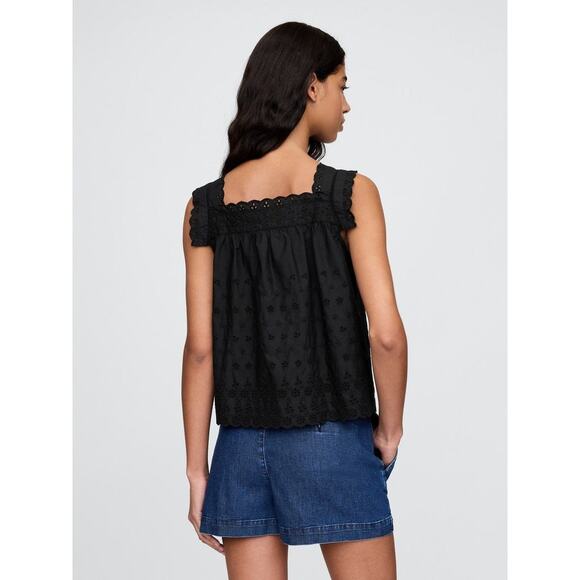 Gap X Doen Eyelet Sleeveless Tank Top - XS Black - Picture 5 of 5